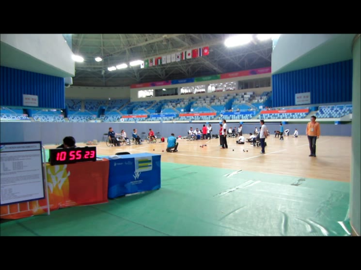2014년 인천장애인아시아경기대회(보치아연습장면)